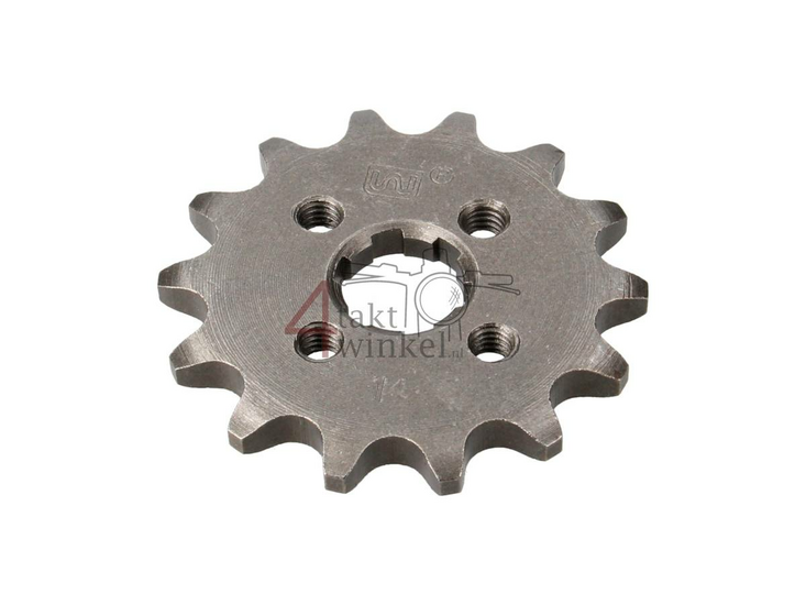 Voortandwiel, 420 ketting, 17mm as, 14, past op SS50, C50, Dax