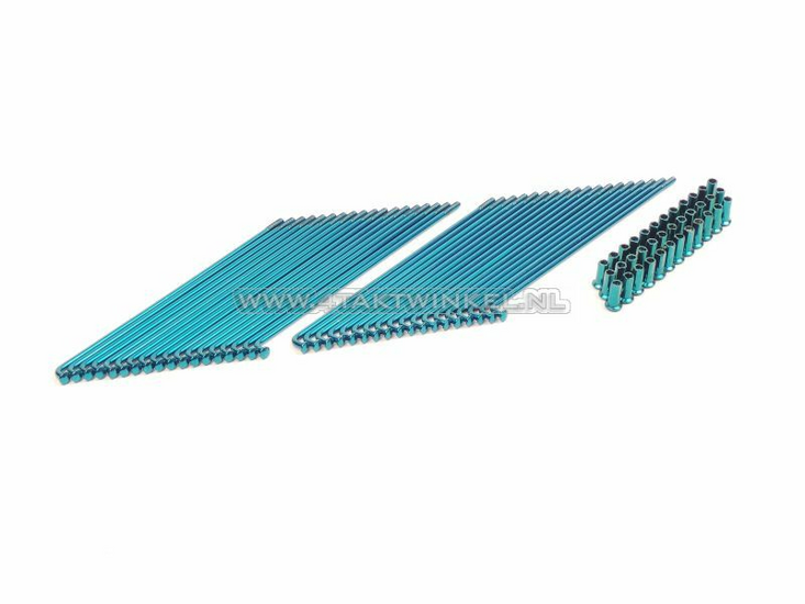 Spaken set, 157mm o.a. 17" streetcub, blauw