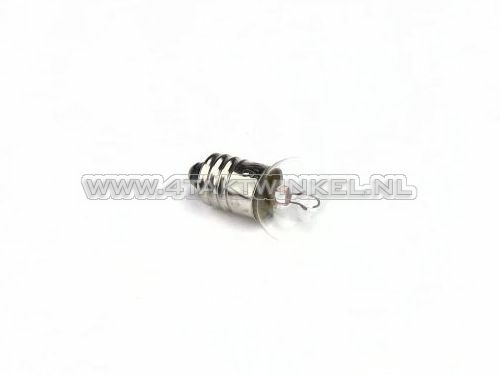 Lamp E10 schroef fitting, enkel, 6 volt, 6 watt