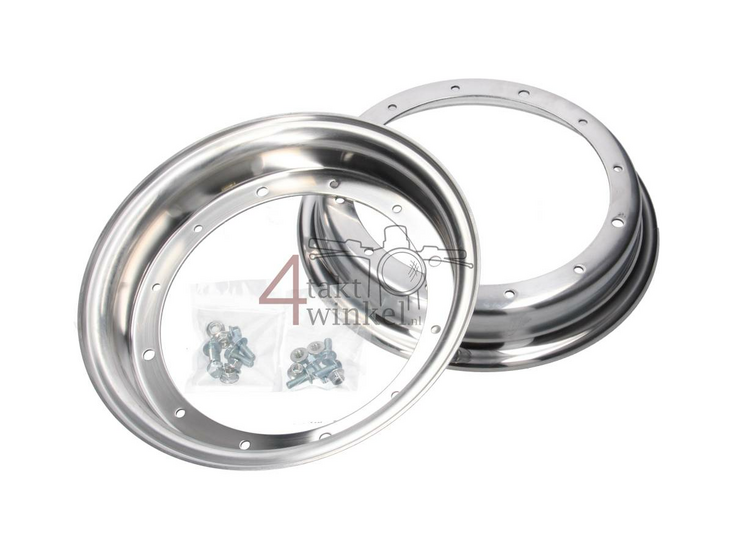 Velg Dax 10" aluminium, standaard look, 3.00, gepolijst