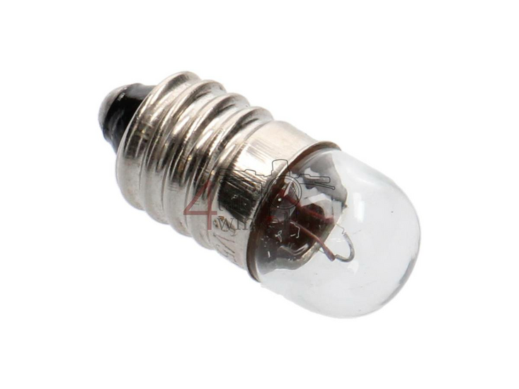 Lamp E10 schroef fitting, enkel, 6 volt, 5 watt