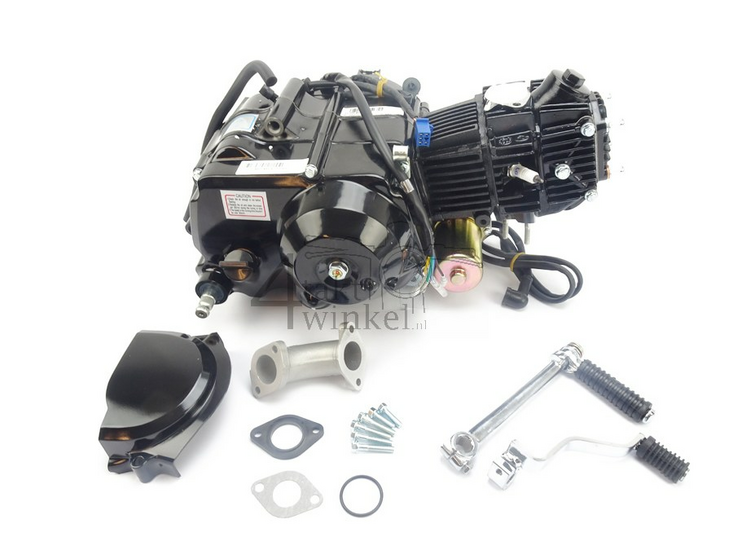 Motorblok, 50cc, semi-automaat, Lifan, 4-bak, startmotor, zwart