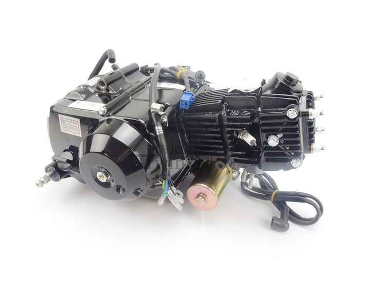 Motorblok, 50cc, semi-automaat, Lifan, 4-bak, startmotor, zwart