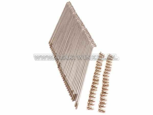Spaken set 17", 2,9mm / 5,8mm, glans verzinkt, past op SS50, CD50, C50, CB50
