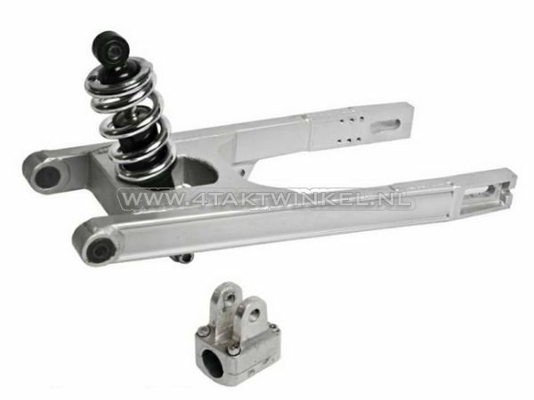 Achterbrug Monkey aluminium, mono shock, lengte: + 13cm