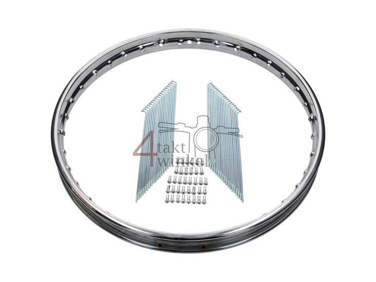 Velg en spaken set, 17" 1.20, Novio, Amigo, past voor en achter, A-kwaliteit