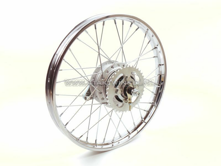 Wiel compleet, achterwiel, 17" met toebehoren, past op C50, CD50 (SS50)