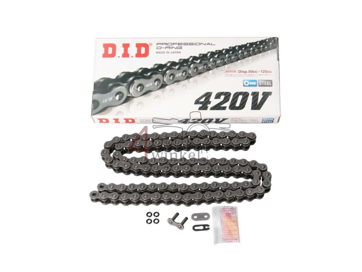 Ketting 420,  98 schakels, O-ring, DID Japan