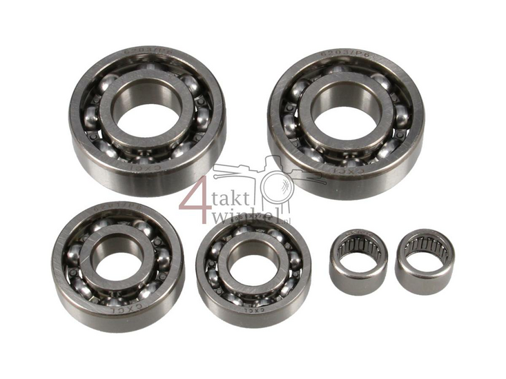 Lagerset, motorblok, met startmotor naaldlagers, 139FMB-B, Mash fifty, X-ride 50, Scrambler 50, Hanway Scrambler, Muscle