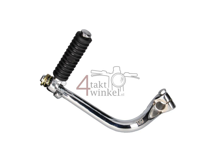 Kickstarter 14mm as, gebogen, past op SS50, C50, Dax, Chroom
