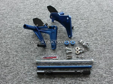 Backstep set, C50, C70, C90, streetcub, Kepspeed, blauw