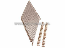 Spaken set 17", 2,9mm / 5,8mm, glans verzinkt, past op SS50, CD50, C50, CB50