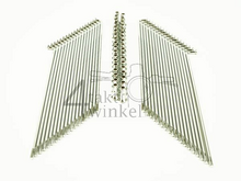 Spaken set 17" voorwiel originele look, chroom, past op SS50, CD50, C50