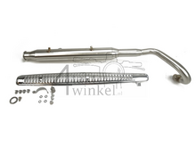 Uitlaat sportief, bovenlangs, Trumpet, RVS, ST125 Dax, frame nr. JB04xxxx