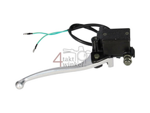 Hendel hydraulisch, rechts (rempomp) compleet, universeel o.a. Dax, Ape, zilver