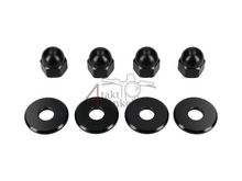 Dopmoer set, m10 x 1,25 + ringen, aluminium zwart