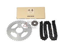 Tandwielen en ketting set standaard, past op SS50, A-kwaliteit