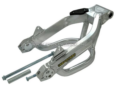 Achterbrug Dax aluminium, Kepspeed, type 2, lengte: +4cm, rotatie spanner, met brace