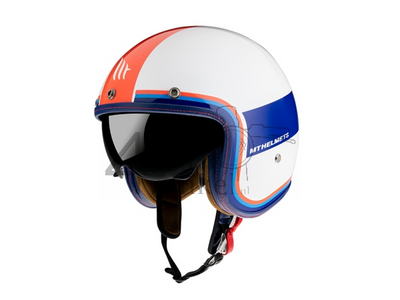 Helm MT, Le Mans Speed, wit / blauw / rood , Maten S t/m XXL