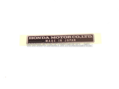 Sticker made in Japan, origineel Honda