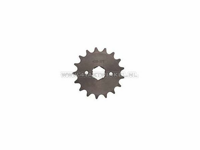 Voortandwiel, 428 ketting, 20mm as, 17, Ace / Ape 125