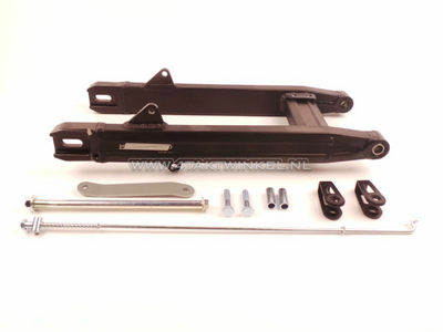 Achterbrug aluminium, dik, Kepspeed, +6cm, zwart, past op SS50, CD50, C50