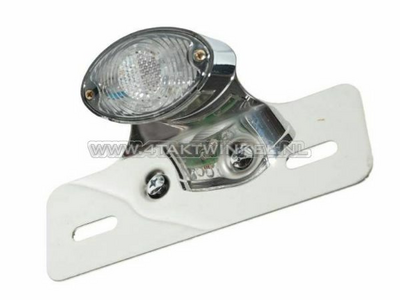 Achterlicht cateye enkel, klein, blank LED