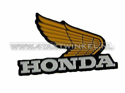 Sticker Honda geel rechts, origineel Honda