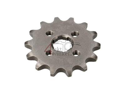 Voortandwiel, 420 ketting, 17mm as, 14, past op SS50, C50, Dax