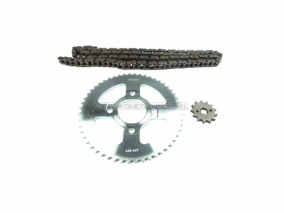 Tandwielen en ketting set, Mash Fifty, 13 - 52, x-ring, 17mm as